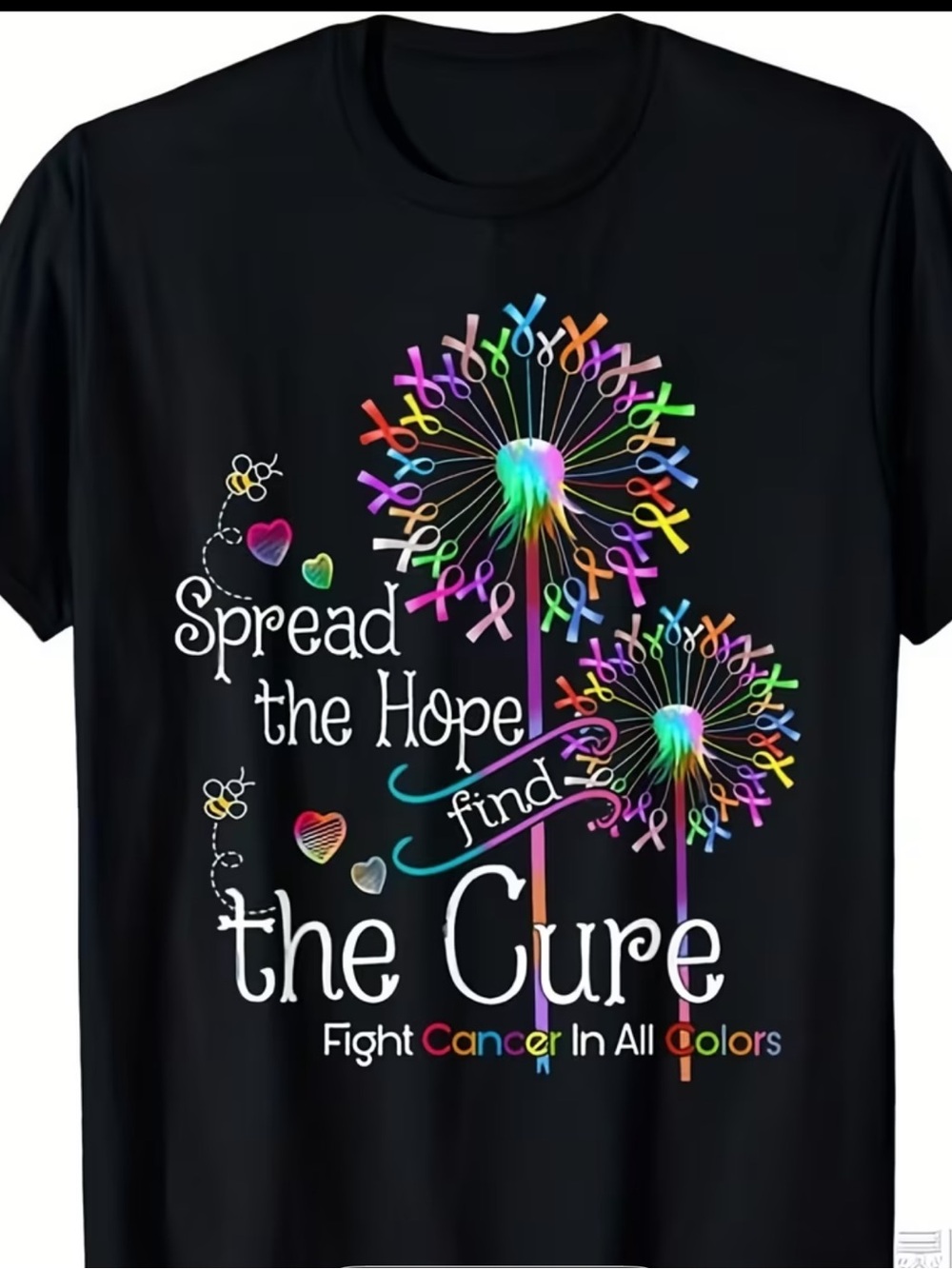 100% Cotton New Spread the Hope Find the Cure T-Shirt